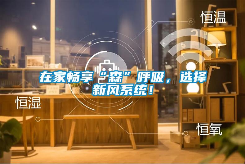 在家暢享“森”呼吸,選擇新風(fēng)系統(tǒng)!