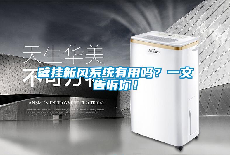 壁掛新風系統有用嗎?一文告訴你!