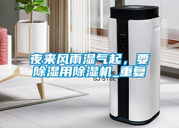 夜來風雨濕氣起，要除濕用除濕機_重復