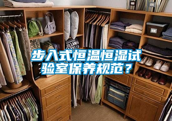 步入式恒溫恒濕試驗室保養規范？